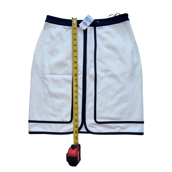 J. Mclaughlin Marf Skirt Mini Women's 6 NWT White Navy Preppy Summer Solid - Picture 2 of 4